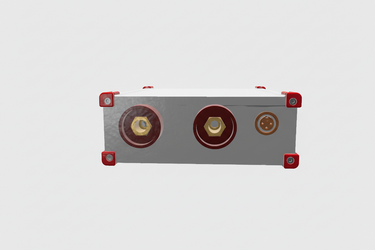 Rückansicht Sensorbox mit Anschlüssen für Spannungs- und Stromsignale